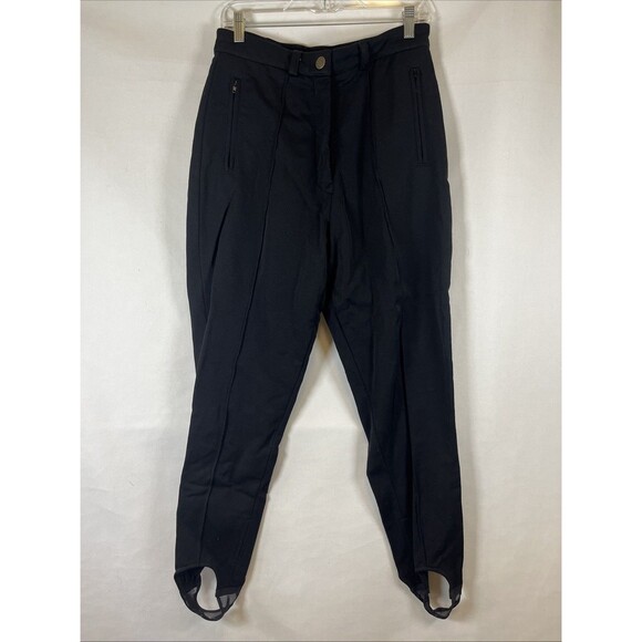 Scholler Skifans Cobor Ski Pants Women's Leggings with Stirrups Size 10 Black - Picture 1 of 6